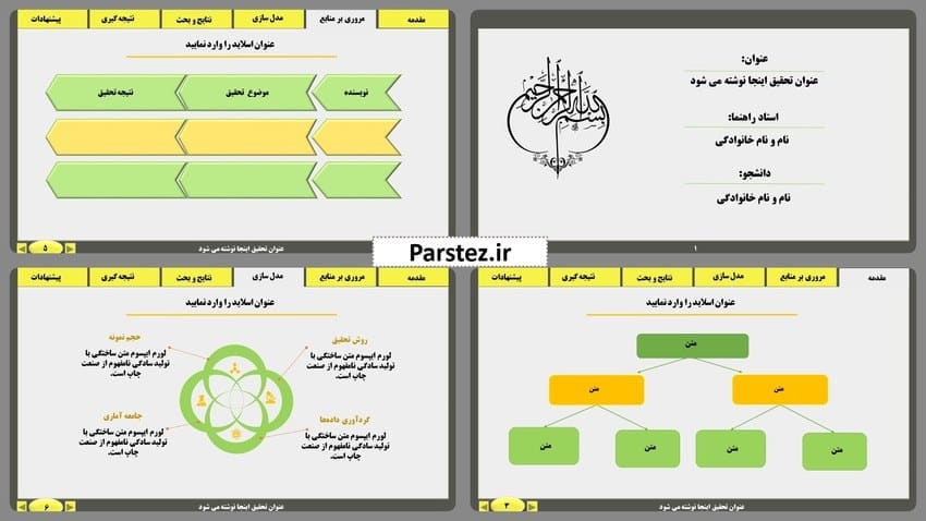 قالب پاورپوینت پایان نامه رایگان