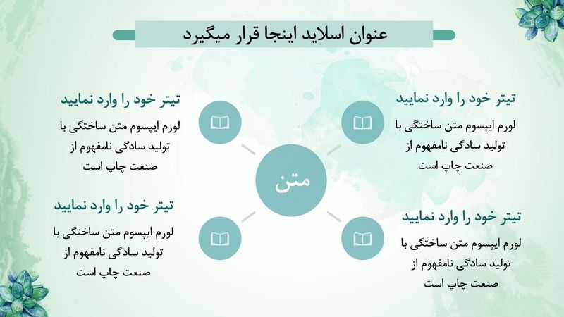 قالب پاورپوینت ساده و شیک طرح گلبرگ